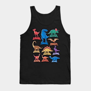 Types Of Dinosaurs Graphics Dino Identification Tank Top